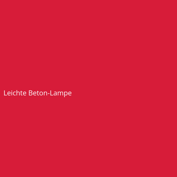 Leichte Beton-Lampe